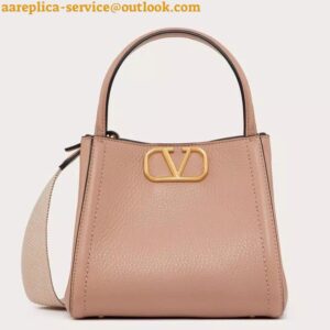 Replica Valentino Alltime Small Bag in Nude Grained Calfskin 2