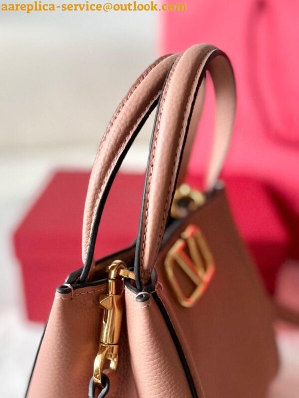 Replica Valentino Alltime Small Bag in Nude Grained Calfskin 5