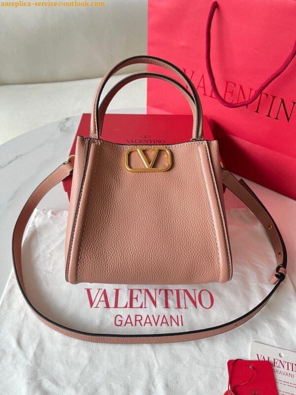 Replica Valentino Alltime Small Bag in Nude Grained Calfskin 9