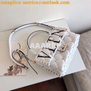 Replica Valentino Candystud Top Handle Bag VLTN White 2