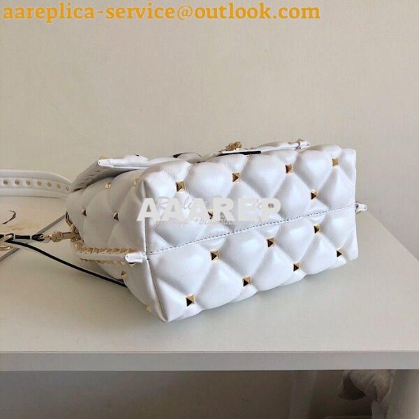 Replica Valentino Candystud Top Handle Bag VLTN White 7