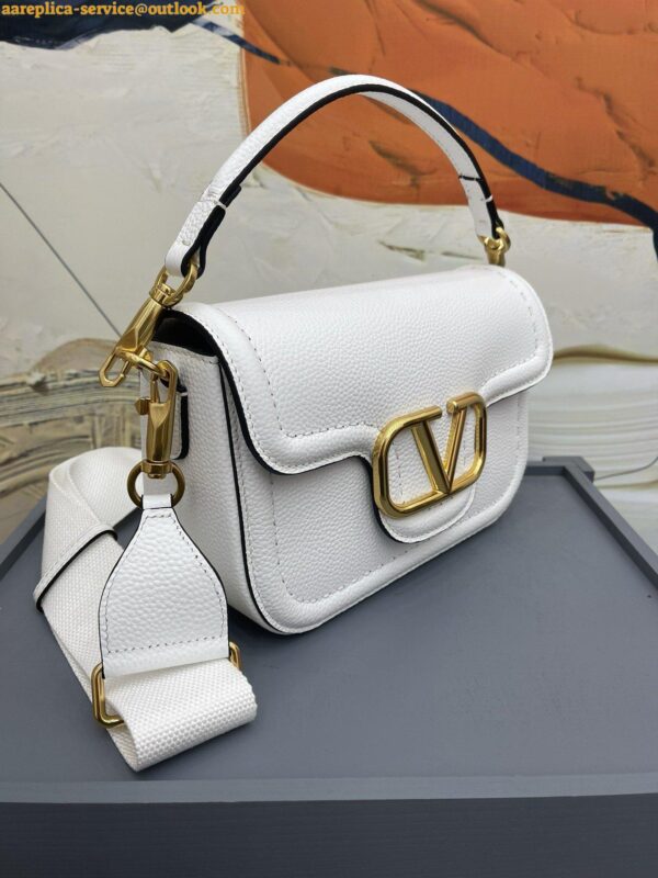 Replica Valentino Alltime Small Bag in White Grained Calfskin 6