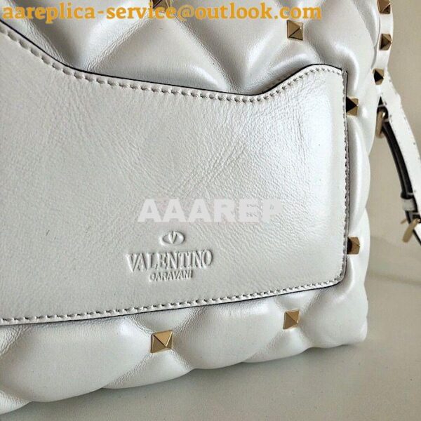 Replica Valentino Candystud Top Handle Bag VLTN White 10