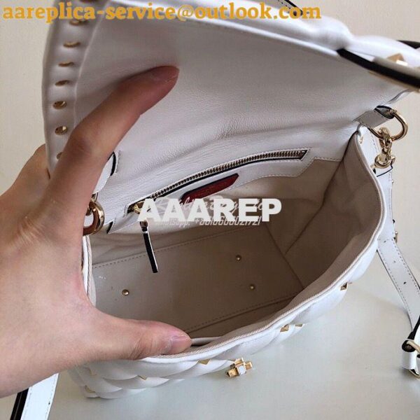 Replica Valentino Candystud Top Handle Bag VLTN White 11