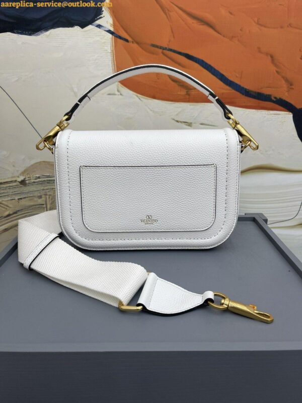 Replica Valentino Alltime Small Bag in White Grained Calfskin 9