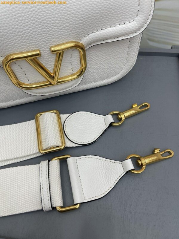 Replica Valentino Alltime Small Bag in White Grained Calfskin 10