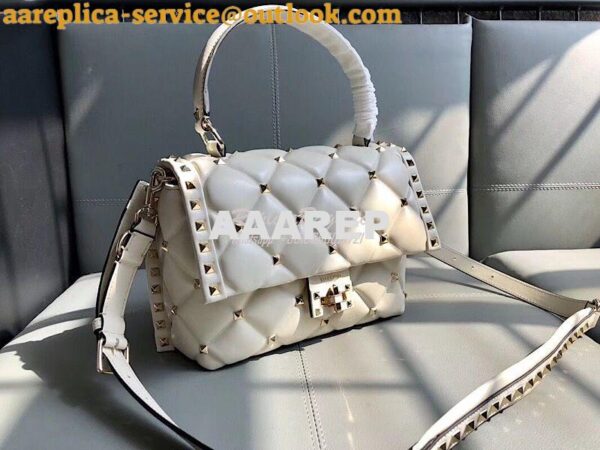 Replica Valentino Candystud Top Handle Bag White 4