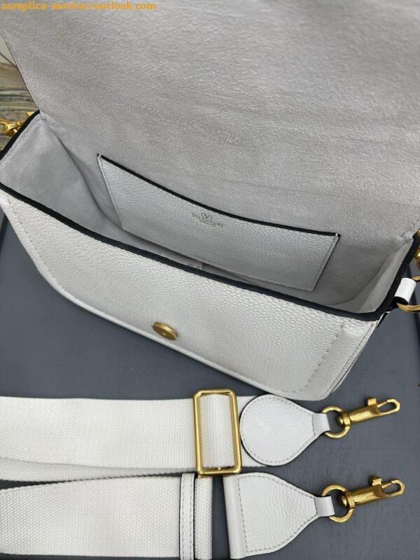 Replica Valentino Alltime Small Bag in White Grained Calfskin 12