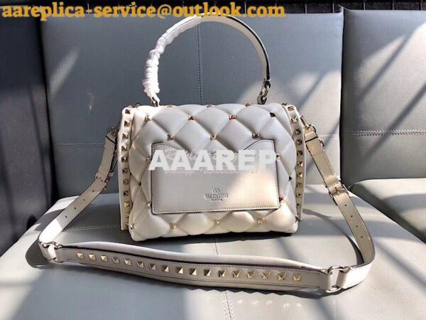 Replica Valentino Candystud Top Handle Bag White 7