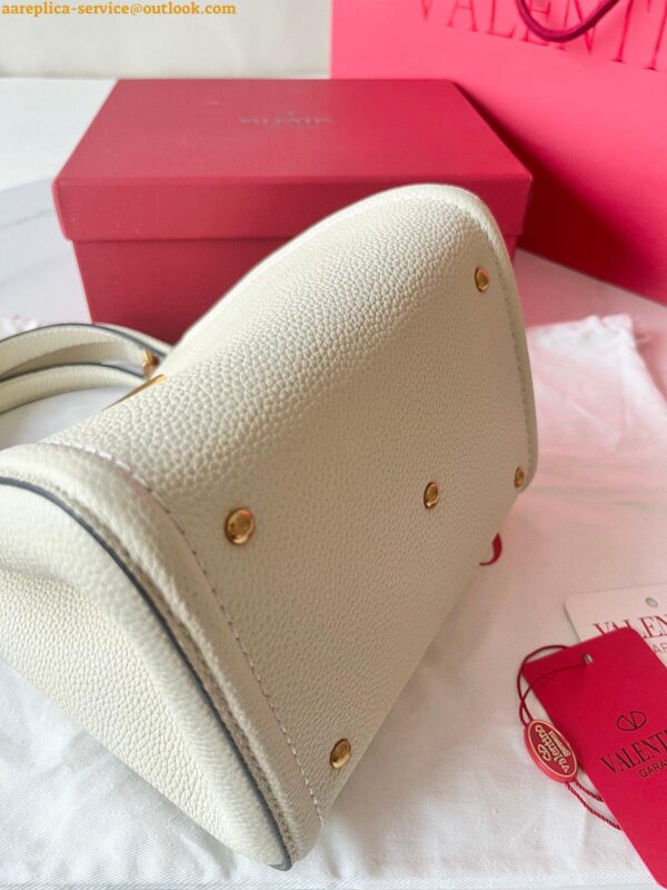 Replica Valentino Alltime Small Bag in White Grained Calfskin 15