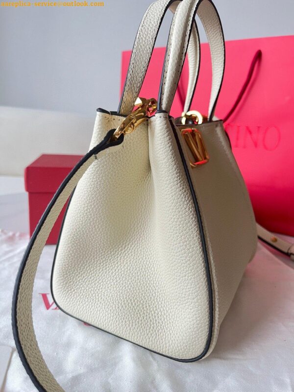 Replica Valentino Alltime Small Bag in White Grained Calfskin 18