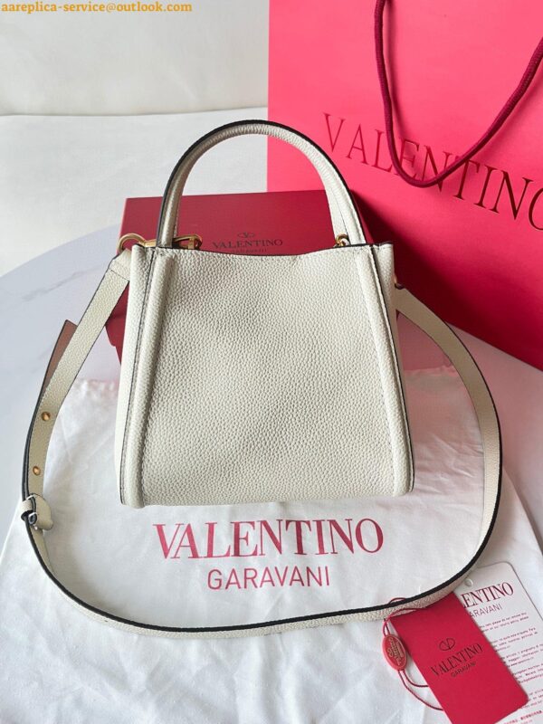 Replica Valentino Alltime Small Bag in White Grained Calfskin 20