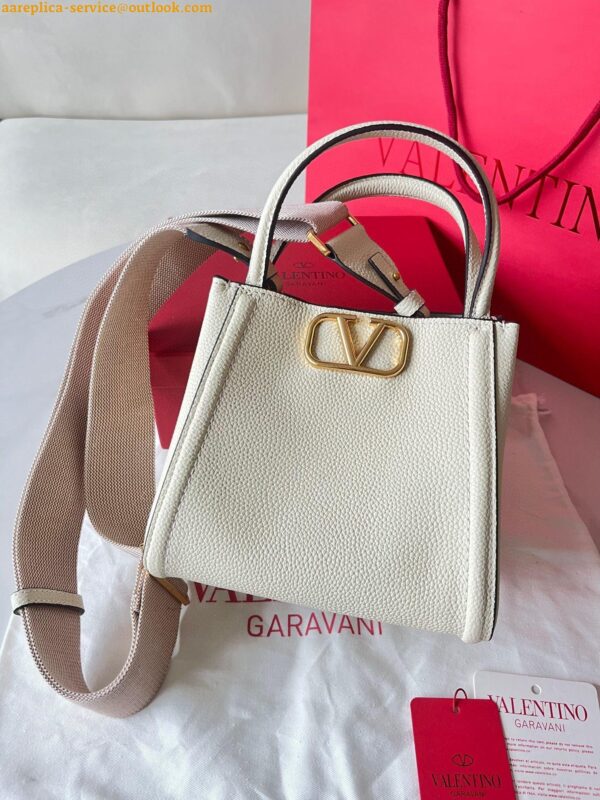 Replica Valentino Alltime Small Bag in White Grained Calfskin 21