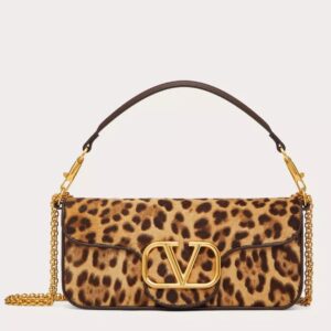 Replica Valentino Large Loco Shoulder Bag in Pony-effect Calfskin