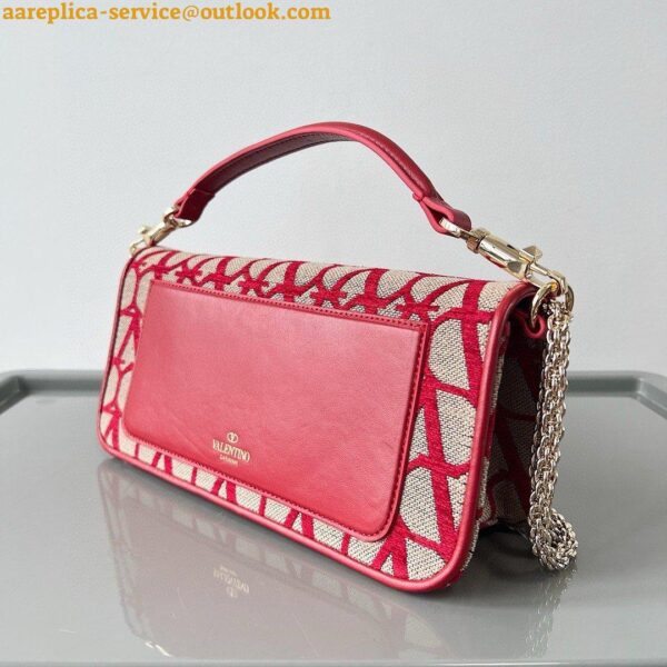 Replica Valentino Large Loco Shoulder Bag in Red Toile Iconographe 6