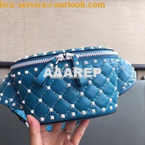 Replica Valentino Free Rockstud Spike Belt Bag Azure