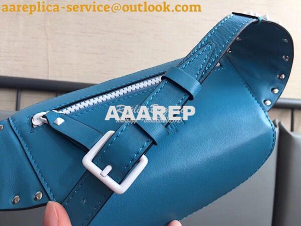 Replica Valentino Free Rockstud Spike Belt Bag Azure 7