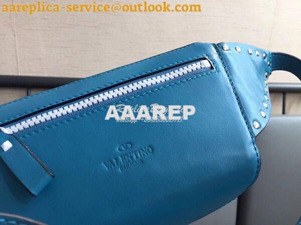 Replica Valentino Free Rockstud Spike Belt Bag Azure 9