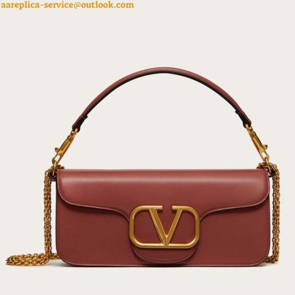 Replica Valentino Loco Large Shoulder Bag In Brown Calfskin 4