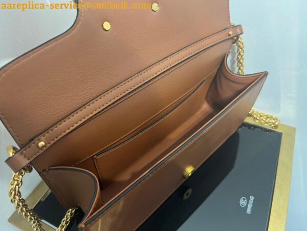 Replica Valentino Loco Large Shoulder Bag In Brown Calfskin 10