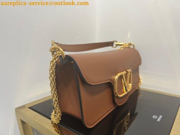 Replica Valentino Loco Large Shoulder Bag In Brown Calfskin 12