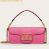 Replica Valentino Loco Large Shoulder Bag In Purple Calfskin 2