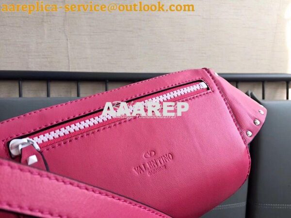 Replica Valentino Free Rockstud Spike Belt Bag Bright Pink 9