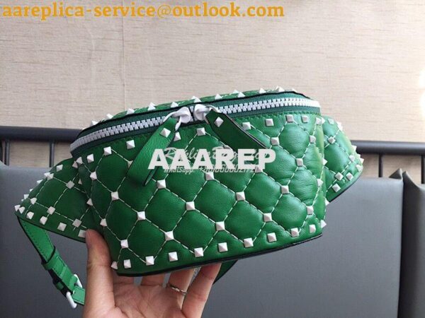 Replica Valentino Free Rockstud Spike Belt Bag Green 3