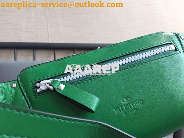 Replica Valentino Free Rockstud Spike Belt Bag Green 7