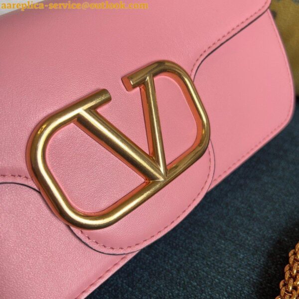 Replica Valentino Loco Large Shoulder Bag In Pink Calfskin 11