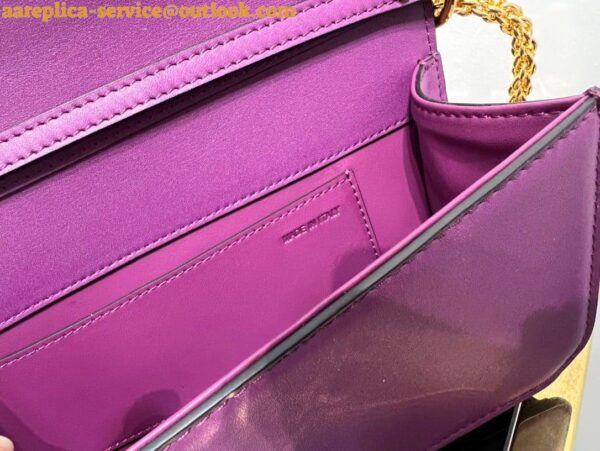 Replica Valentino Loco Large Shoulder Bag In Purple Calfskin 12