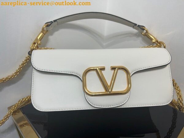 Replica Valentino Loco Large Shoulder Bag In White Calfskin 6