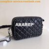 Replica Valentino Garavani Candystud Leather Clutch Black 2