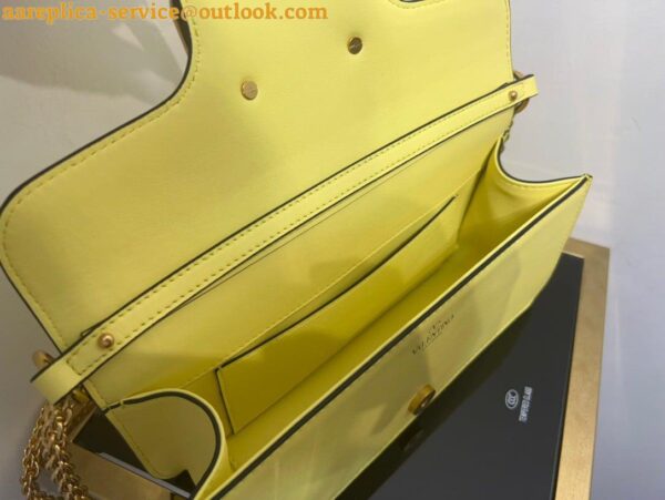 Replica Valentino Loco Large Shoulder Bag In Yellow Calfskin 11