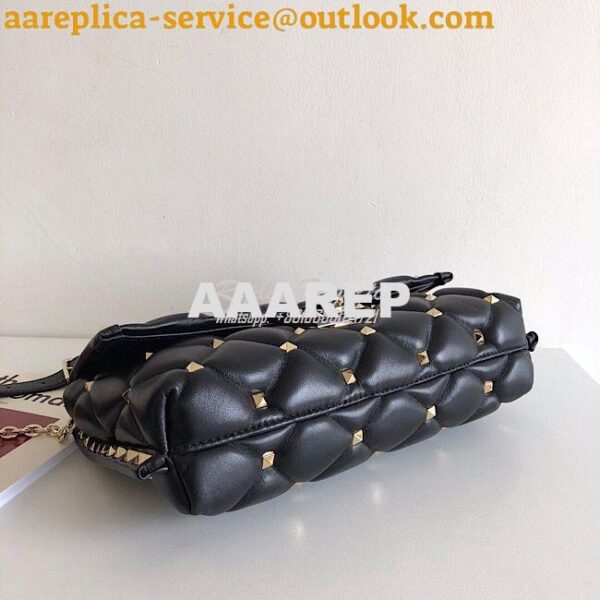 Replica Valentino Garavani Candystud Leather Clutch Black 9