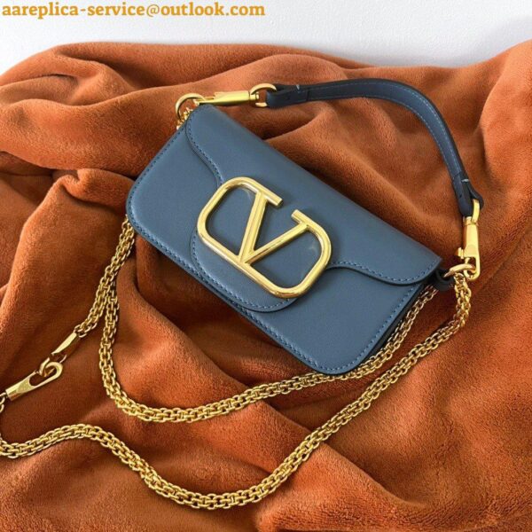 Replica Valentino Loco Small Shoulder Bag In Blue Calfskin 6