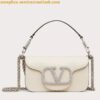 Replica Valentino Small Loco Shoulder Bag in Powder Beige Leather 2