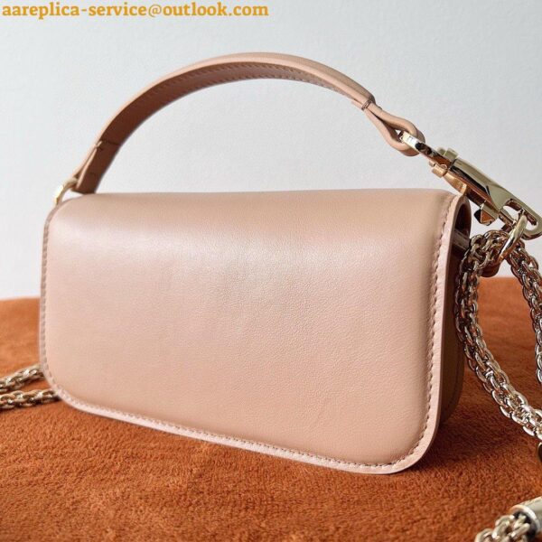 Replica Valentino Small Loco Shoulder Bag in Powder Beige Leather 9