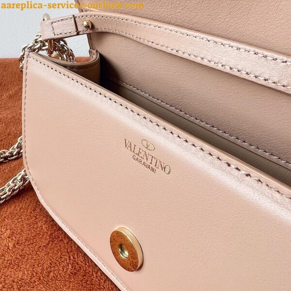 Replica Valentino Small Loco Shoulder Bag in Powder Beige Leather 13