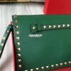 Replica Valentino Garavani Candystud Leather Clutch with VLTN Black