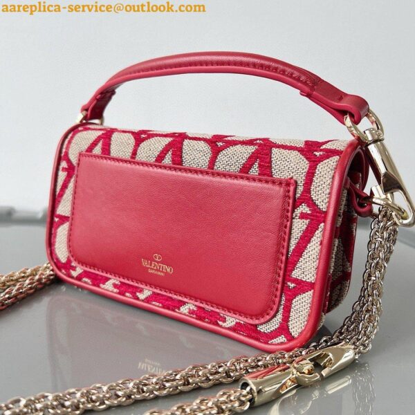 Replica Valentino Small Loco Shoulder Bag in Red Toile Iconographe 10