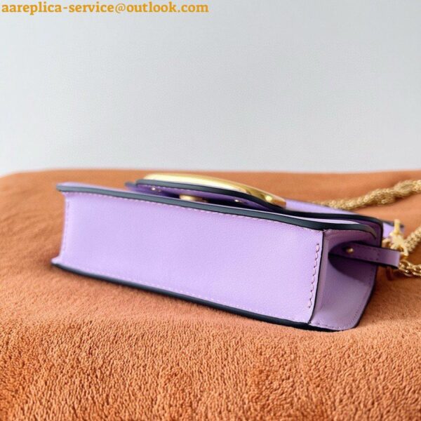 Replica Valentino Small Loco Shoulder Bag in Wisteria Calfskin 9