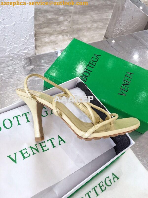 Replica Bottega Veneta BV By Line Stretch Sandals 630178 Butter 10