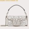 Replica Valentino Small Loco Shoulder Bag with Silver Crystals