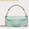 Replica Valentino Small Loco Shoulder Bag with Silver Crystals