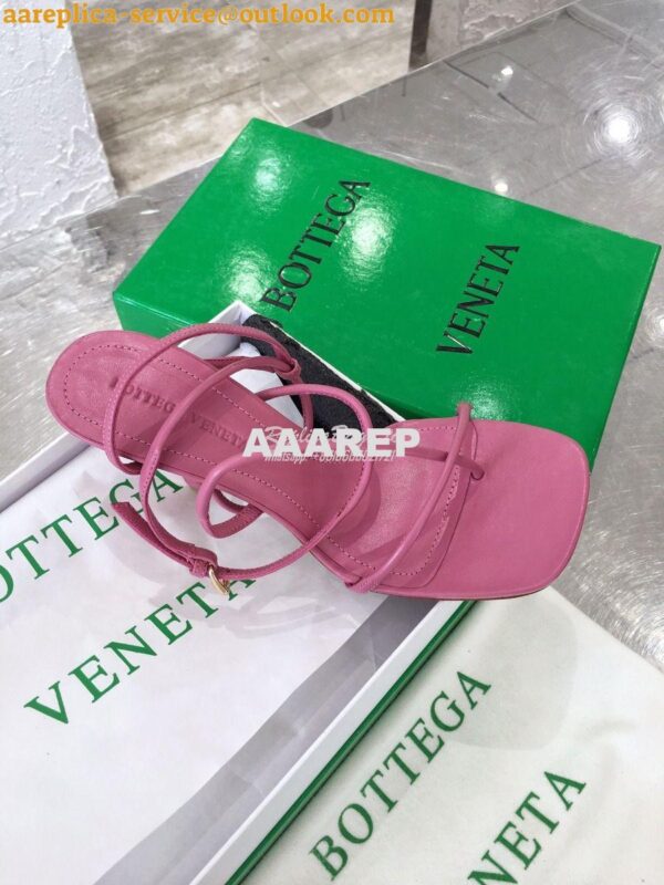 Replica Bottega Veneta BV By Line Stretch Sandals 630178 Pink 6