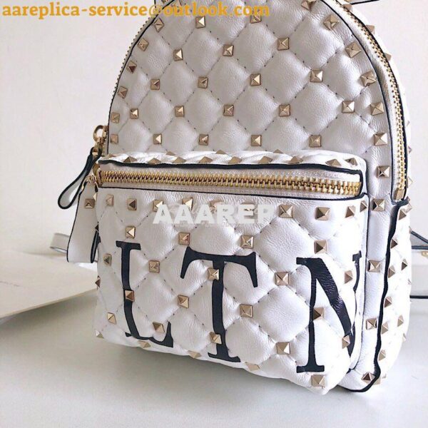 Replica Valentino Garavani Rockstud Mini VLTN Spike.IT Leather Backpac 5