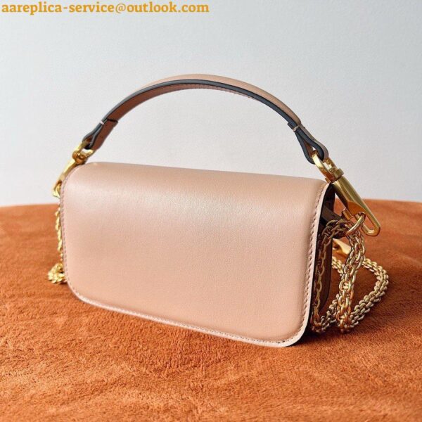 Replica Valentino Small Loco Shoulder Poudre Bag with Crystals Logo 8