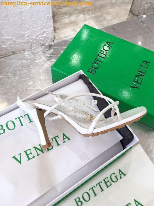 Replica Bottega Veneta BV By Line Stretch Sandals 630178 White 8