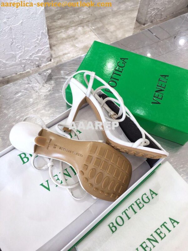 Replica Bottega Veneta BV By Line Stretch Sandals 630178 White 10